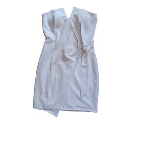NWOT Trixxi White Strapless Wrap Front Mini Dress V Neck Cocktail Dress Size S
